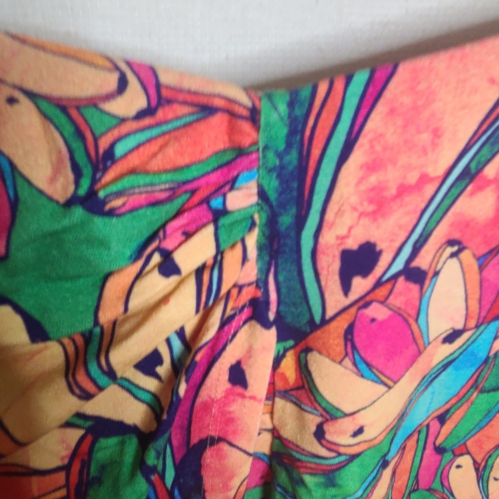 Farm Rio Anthropologie Maxi Skirt Womens Lg Tropical Floral Print Ruched Waist - Picture 7 of 9